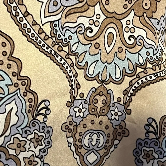 Daytrip Bohemian Paisley Print Dolman Top Large Blue Brown - Picture 6 of 6